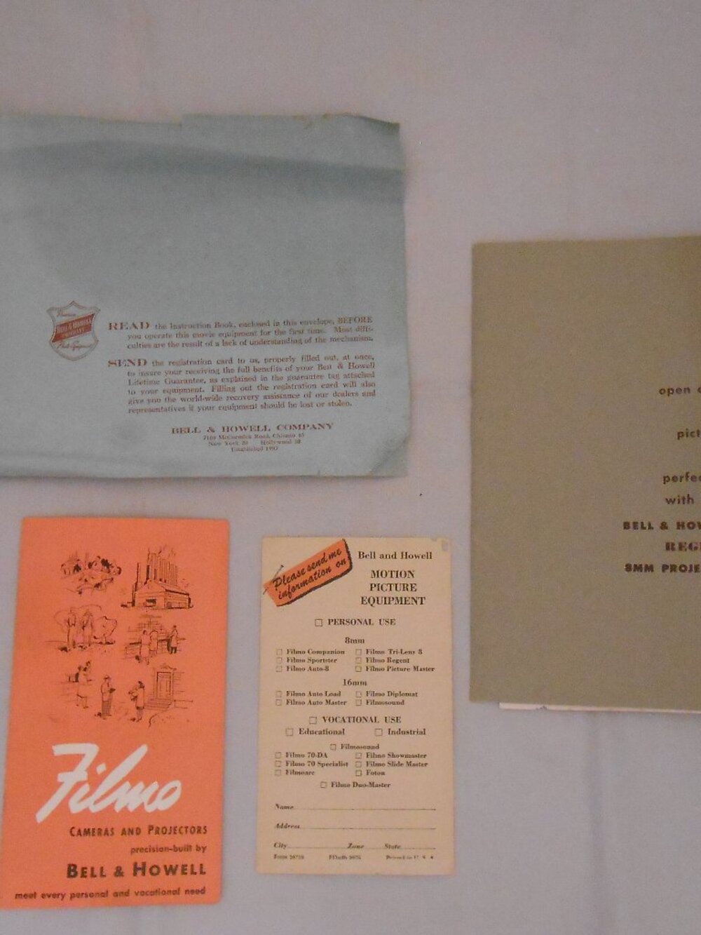 Vintage Bell & Howell Projector Manual, Manual Only, Movies/Film Projectors